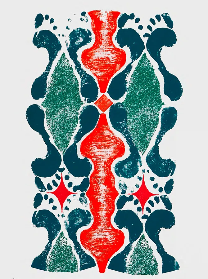 Millepiedi V, 2003 - Serigrafía sobre papel 50 x 70cm